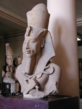 Akhenaten (Amenhotep IV), 10th Pharaoh of the 18th Dynasty, reigned ca. 1353-1334,  Luxor Museum, Egypt 